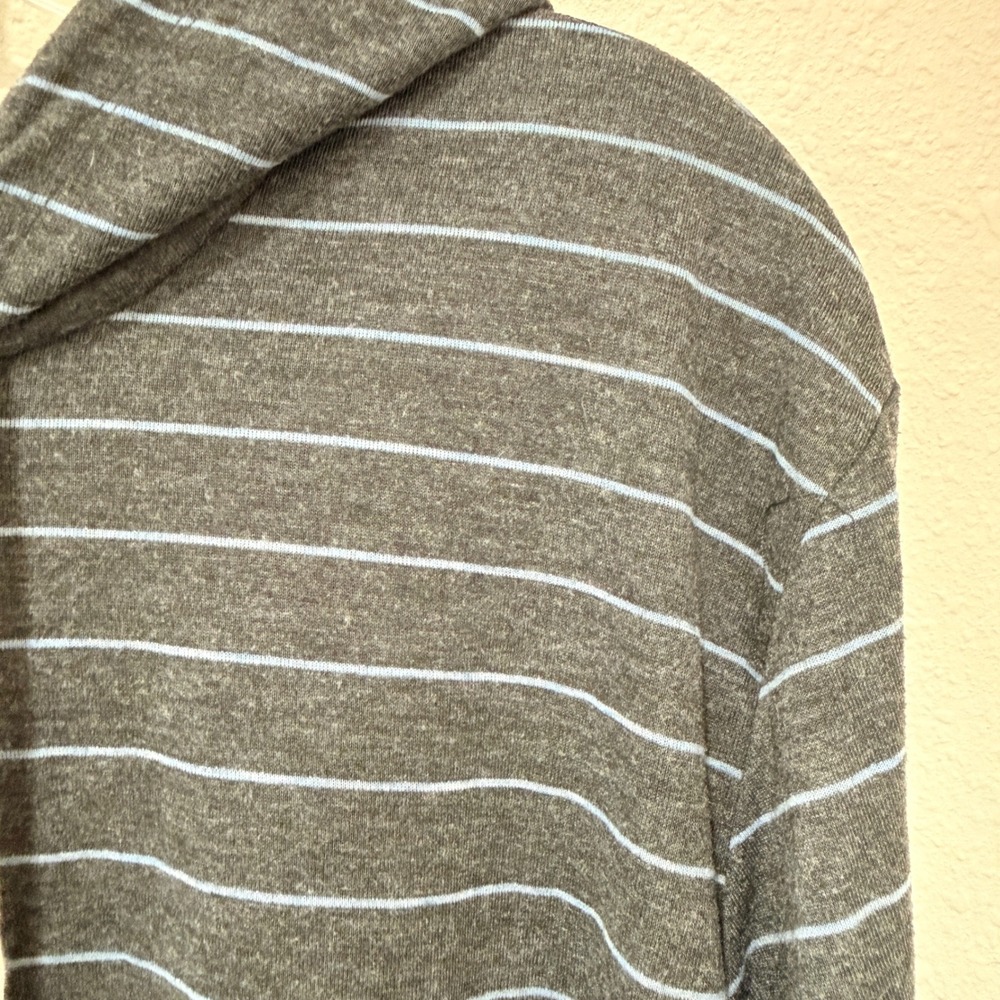Marine Layer Hoodie XL Gray Striped Coastal Chic Minimalist Preppy Casual - Picture 2 of 8